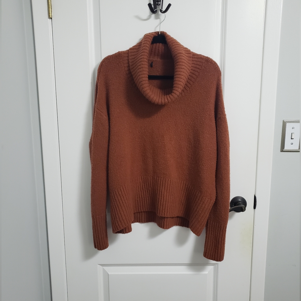 Orange Brown Merino Wool Sweater